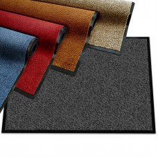 Premium Door Mat | Entryway Rug - Very Good Comparison Test Score Rating (A-/1.3) | Ideal as Entrance Mat or Outdoor Carpet | Charcoal Gray - 16" x 30"   